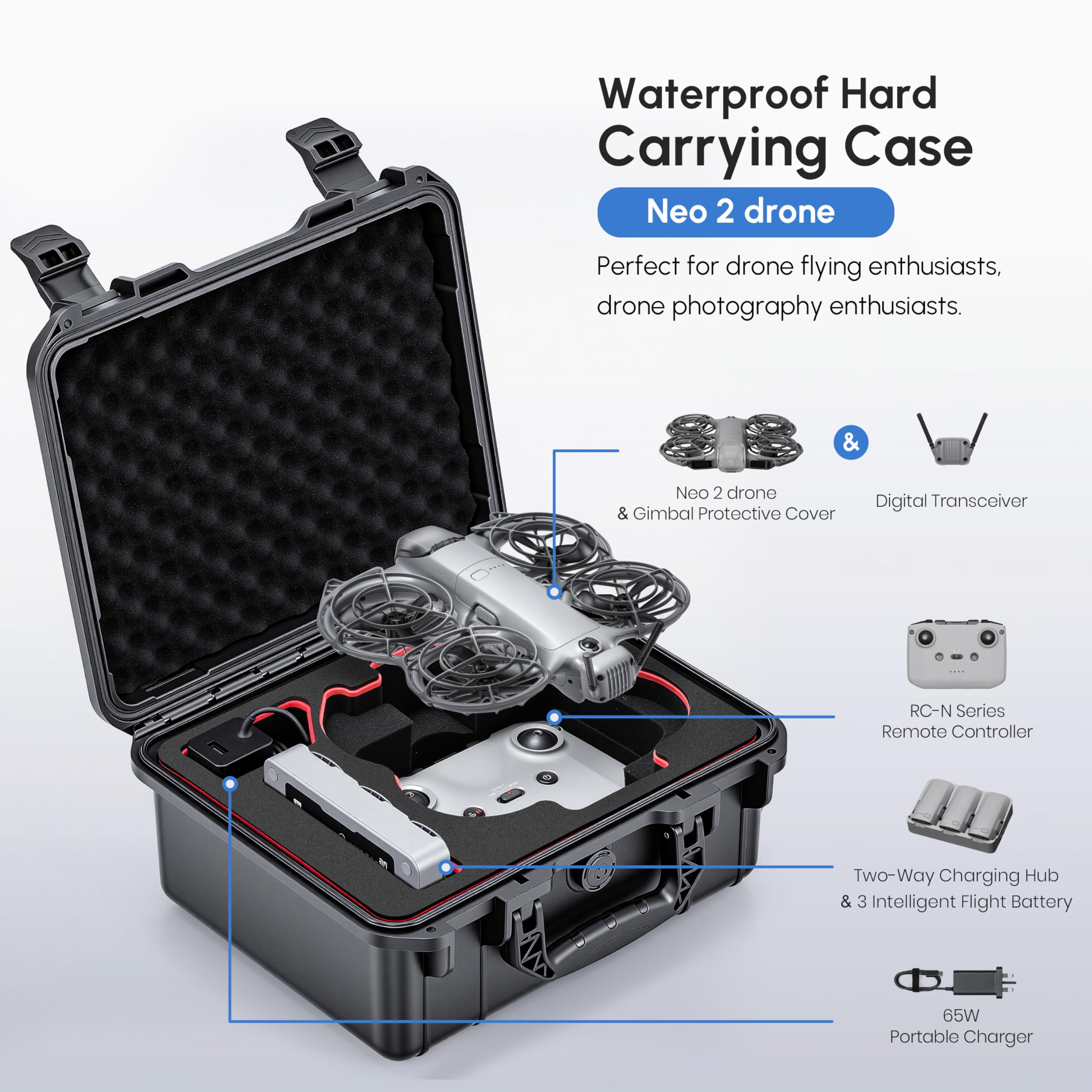 Drone Neo Rc - Kotak NEO 2, Kotak Penyimpanan Keras