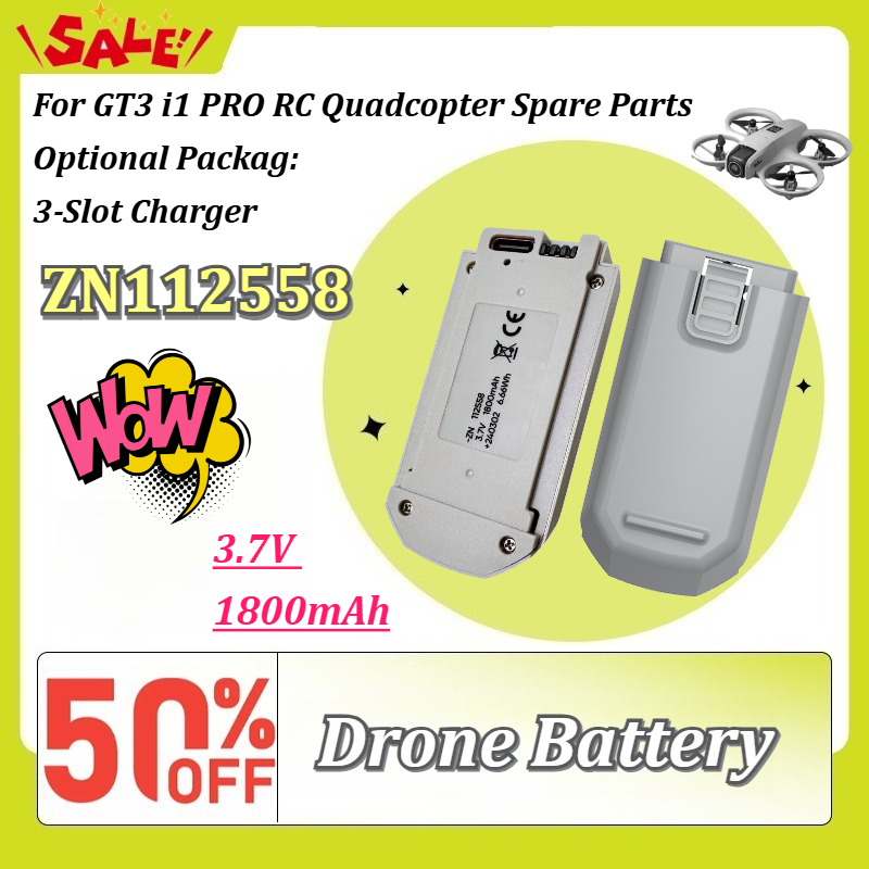 Drone Gt3 Rc - Baru 1-6 Buah ZN112558 3.7V 1800MAh