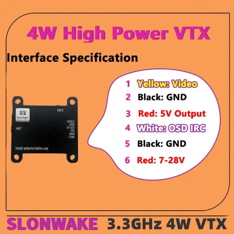SLONWAKE FPV 3.3G 16CH 4000mW  - Receiver Rc Drone ulasan dan harga