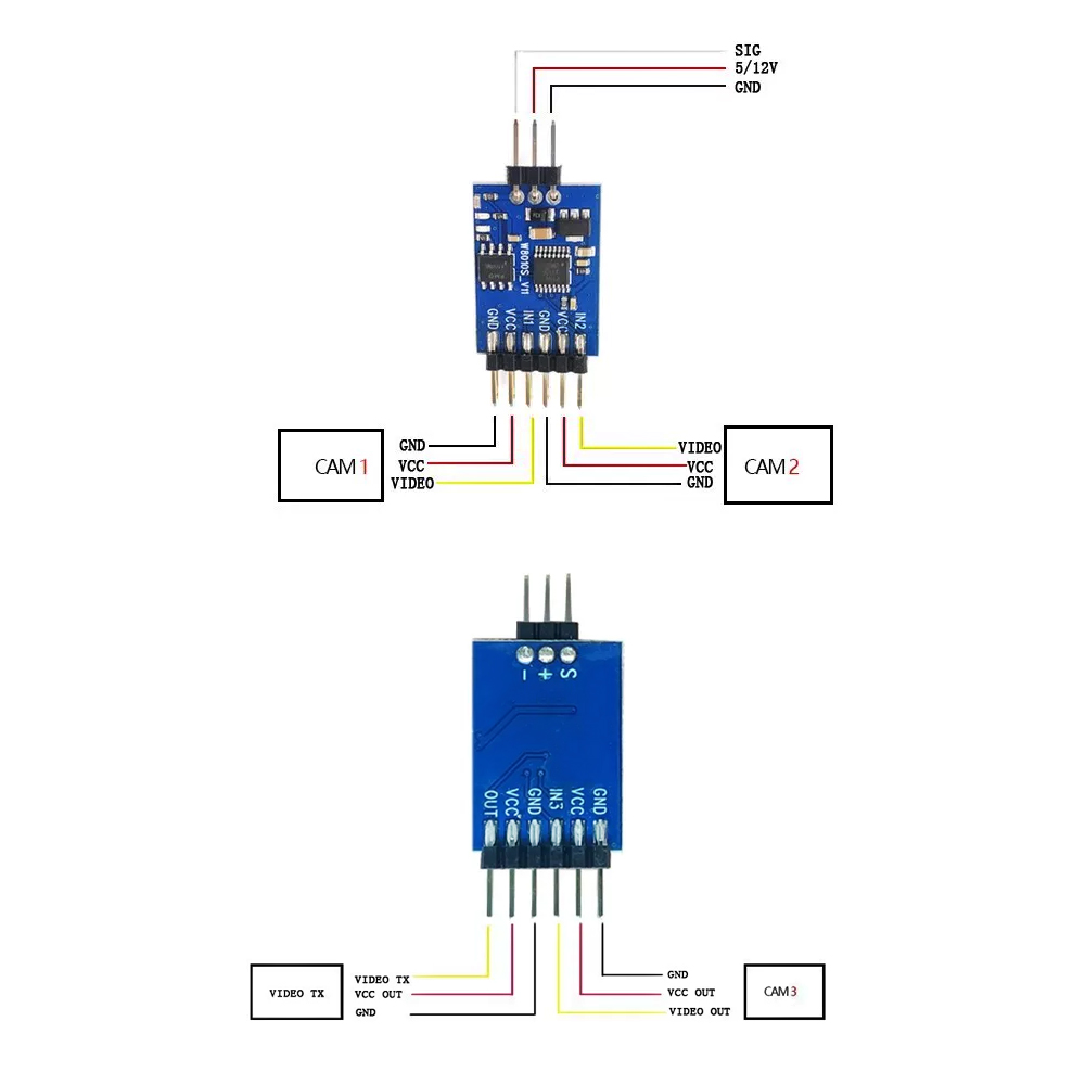 Modul Pengalih Video 3 Saluran - Receiver Rc Drone ulasan dan harga