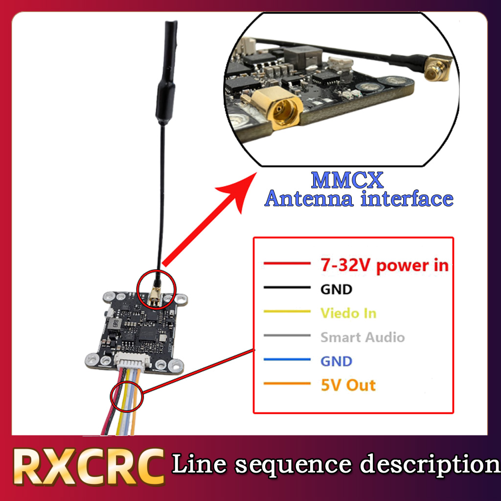 Modul RXCRC 5.8G 48CH 1.6W VTX - Receiver Rc Drone ulasan dan harga