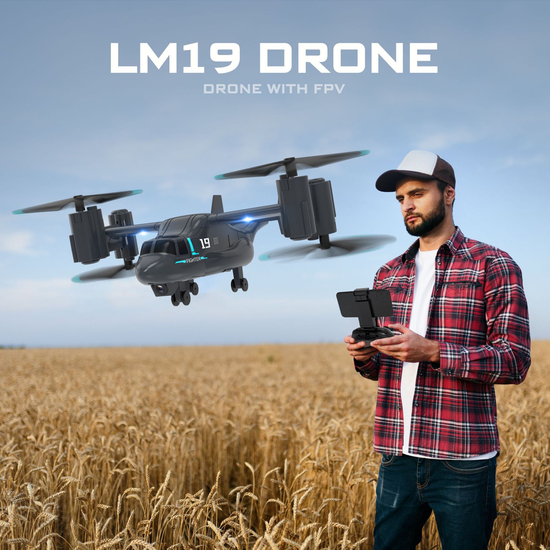 Helikopter RC JJRC LM19 dengan - Drone Rc Fpv Manual ulasan dan harga